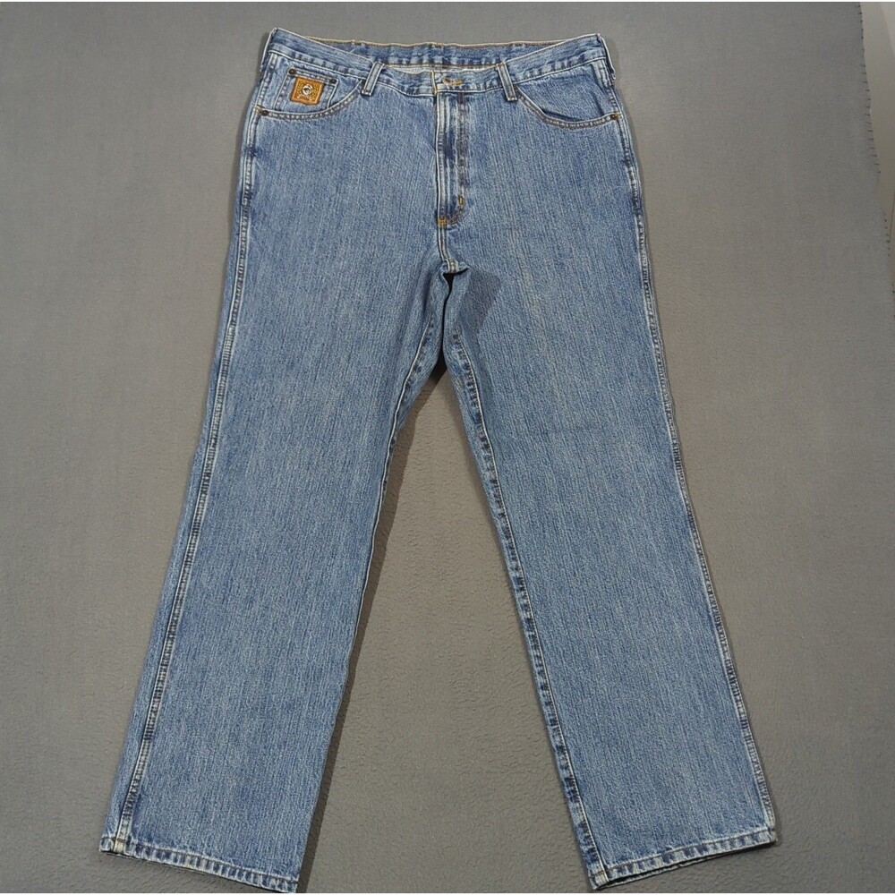 Cinch Jeans Men's 38x32 Fits 36x31 Blue Western Denim Bronze Label Slim Tapered